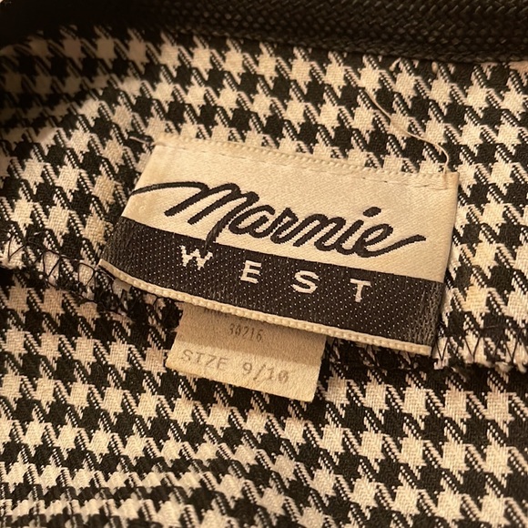 VINTAGE MARMIE WEST HOUNDSTOOTH SUIT SIZE 9/10 - Picture 10 of 10